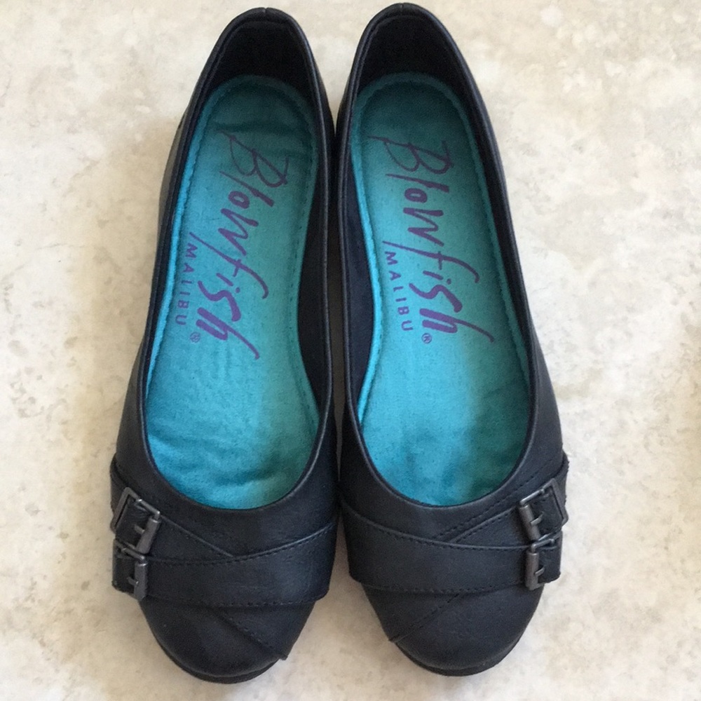 Black Blowfish Flats worn once!